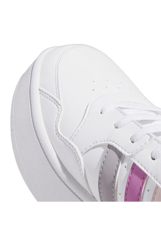 Weiße und rosa Turnschuhe Adidas Hoops 3 Bold W
