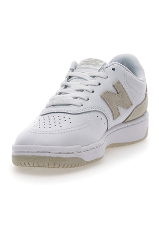 Weiße und goldene Sneakers mit durchbrochenem Obermaterial NEW BALANCE BB80RTG
