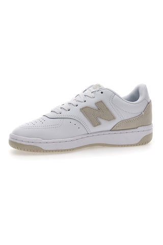 Weiße und goldene Sneakers mit durchbrochenem Obermaterial NEW BALANCE BB80RTG