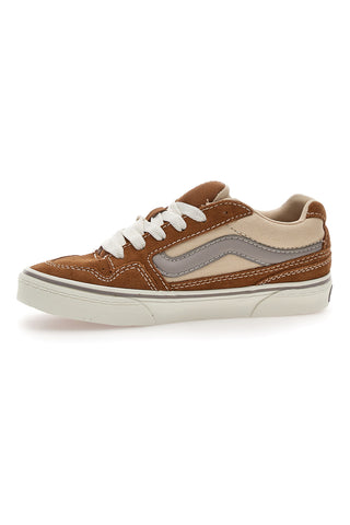 Braune und beige Sneakers mit Vans Caldrone Waffle-Sohle