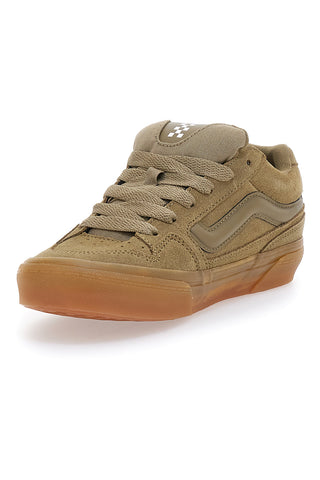 Khakifarbene Sneakers mit Vans Caldrone-Lederobermaterial