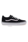 Schwarze Turnschuhe mit Obermaterial aus Vans Ward-Leder
