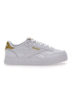 Weiße Turnschuhe mit goldenen Details Reebok Court Advance Bold