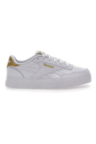 Weiße Turnschuhe mit goldenen Details Reebok Court Advance Bold