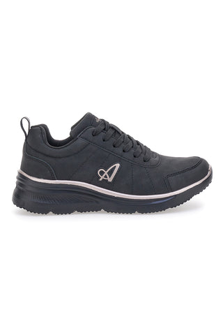 Schwarze Sneakers mit australischen Golddetails AU32W504