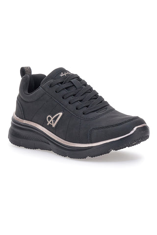 Schwarze Sneakers mit australischen Golddetails AU32W504