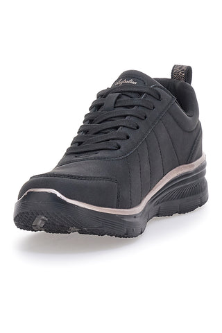 Schwarze Sneakers mit australischen Golddetails AU32W504