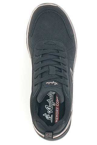 Schwarze Sneakers mit australischen Golddetails AU32W504