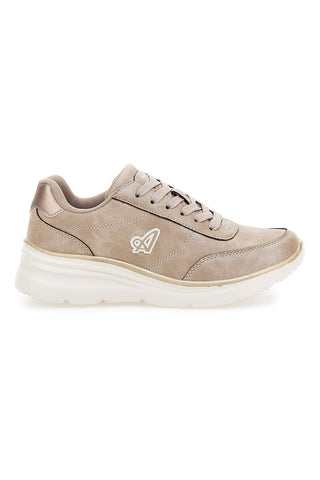 Beigefarbene Sneakers mit australischen Golddetails AU42W511