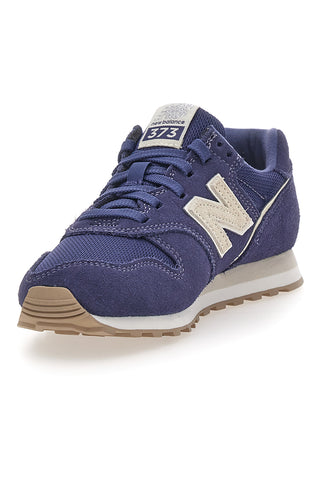 Sneakers blu con tomaia in pelle New Balance 373