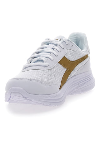 DIADORA EAGLE 8 W Laufschuhe in Weiß und Gold