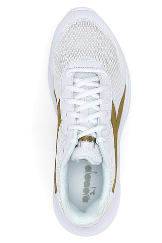 DIADORA EAGLE 8 W Laufschuhe in Weiß und Gold
