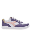 Weiße und lila Sneakers mit rosa Logo DIADORA RAPTOR LOW SPOTTED GS