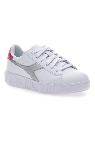 Sneakers Bianche con Logo Argento DIADORA GAME STEP METAL GS