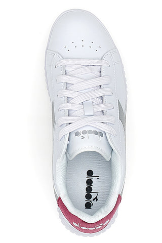 Sneakers Bianche con Logo Argento DIADORA GAME STEP METAL GS