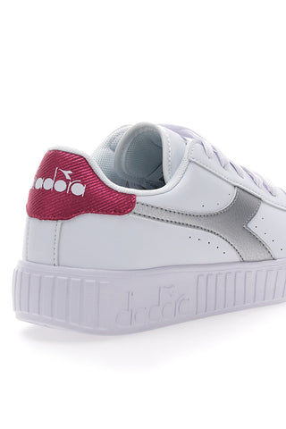 Sneakers Bianche con Logo Argento DIADORA GAME STEP METAL GS