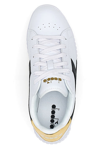 Weiße Sneakers mit schwarzem und goldenem Logo DIADORA GAME STEP SKIN GS