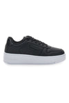 Schwarze Sneakers mit Plateausohle Champion RD18 PLAT Chromo
