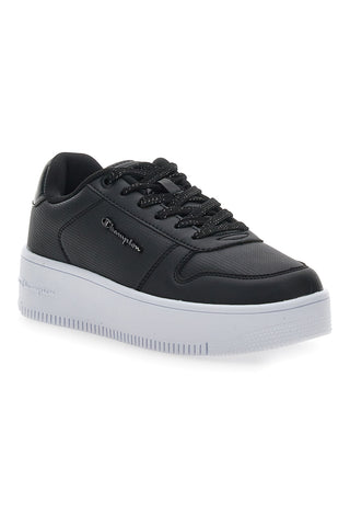 Schwarze Sneakers mit Plateausohle Champion RD18 PLAT Chromo