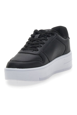 Schwarze Sneakers mit Plateausohle Champion RD18 PLAT Chromo