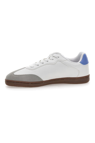 Weiße Sneakers mit blauem Logo und Gummisohle CHAMPION PRESTIGE MIX MATERIAL