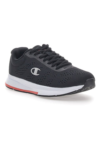 Schwarze Sneakers mit korallenfarbenen Details und Mesh-Obermaterial CHAMPION JAUNT