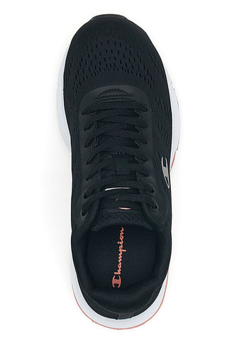 Schwarze Sneakers mit korallenfarbenen Details und Mesh-Obermaterial CHAMPION JAUNT
