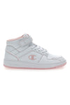 Champion – Weiße und rosa Sneakers mit Klettverschluss RD18 2 MID G GS