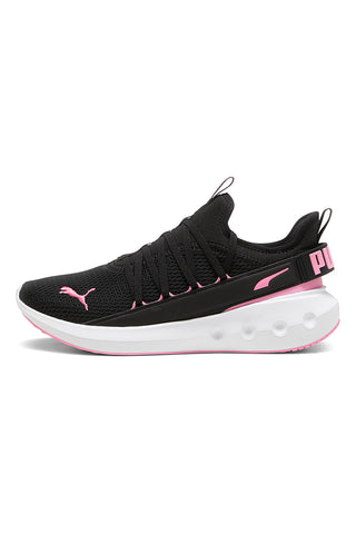 PUMA Softride Carson Fresh Laufschuhe in Schwarz und Pink mit Mesh-Obermaterial