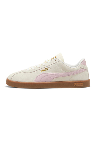 Sneakers Bianche e Rosa con Tomaia in Pelle Puma Club II