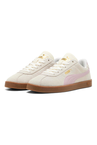 Sneakers Bianche e Rosa con Tomaia in Pelle Puma Club II