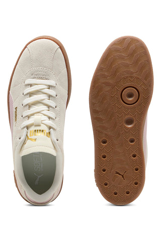 Sneakers Bianche e Rosa con Tomaia in Pelle Puma Club II