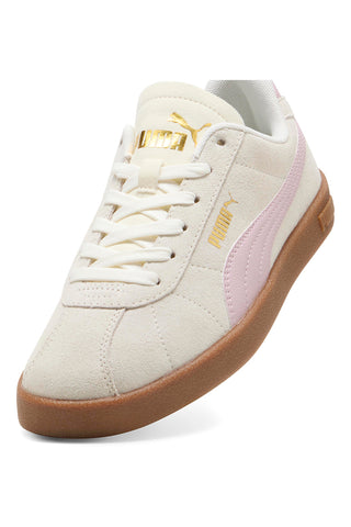 Sneakers Bianche e Rosa con Tomaia in Pelle Puma Club II