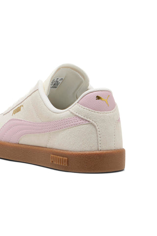 Sneakers Bianche e Rosa con Tomaia in Pelle Puma Club II