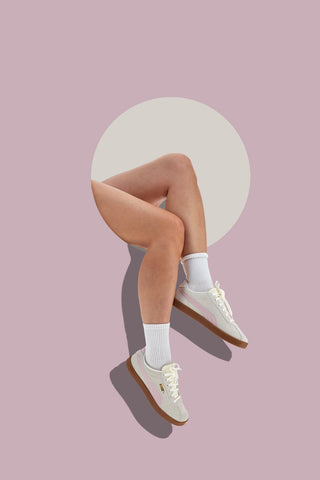 Sneakers Bianche e Rosa con Tomaia in Pelle Puma Club II