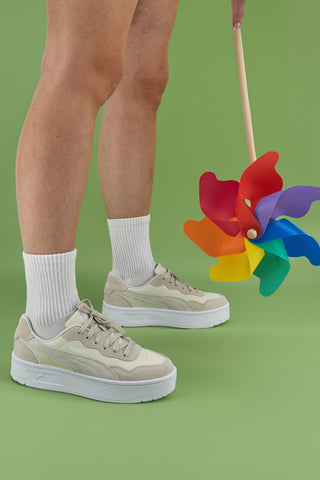 Sneakers Beige con Platform PUMA COURT LALLY SKYE SD