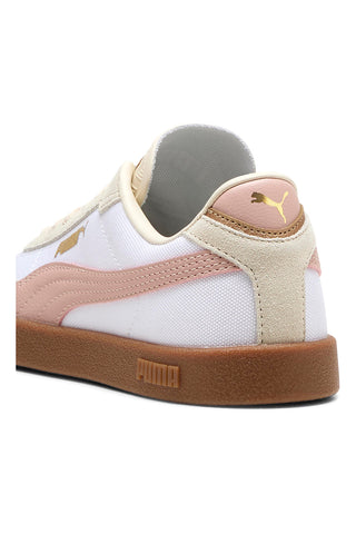 Sneakers Bianche e Rosa con Dettagli in Pelle PUMA Club II Era CV Jr