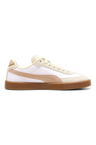 Sneakers Bianche e Rosa con Dettagli in Pelle PUMA Club II Era CV Jr