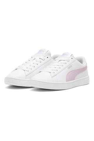 Sneakers Bianche con Banda Rosa Puma Rickie Classic JR