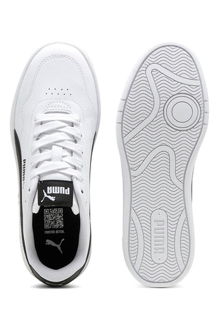 Weiße Sneakers mit schwarzen Streifen PUMA COURT LALLY JR