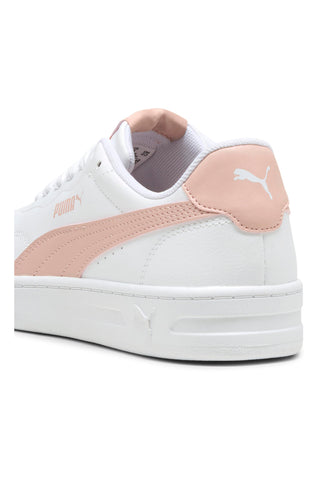 Puma – Court Lally JR – Weiße und rosa Schnürsneaker