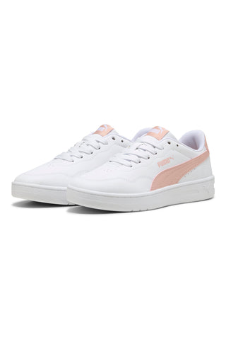 Puma – Court Lally JR – Weiße und rosa Schnürsneaker