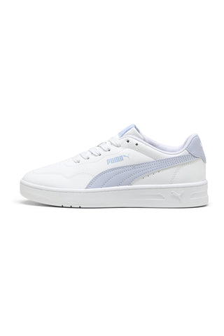 Sneakers Bianche con Bande Azzurre PUMA COURT LALLY JR