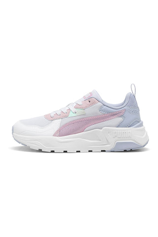 Sneakers Bianche con Dettagli Azzurri e Rosa PUMA Trinity Lite Blurry Dreams JR