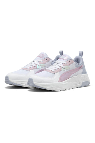 Sneakers Bianche con Dettagli Azzurri e Rosa PUMA Trinity Lite Blurry Dreams JR