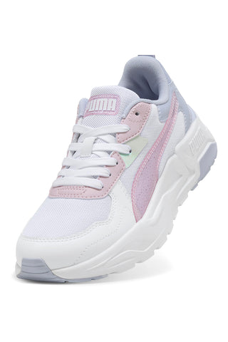Sneakers Bianche con Dettagli Azzurri e Rosa PUMA Trinity Lite Blurry Dreams JR