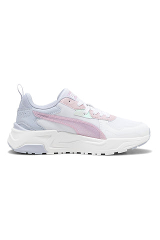 Sneakers Bianche con Dettagli Azzurri e Rosa PUMA Trinity Lite Blurry Dreams JR