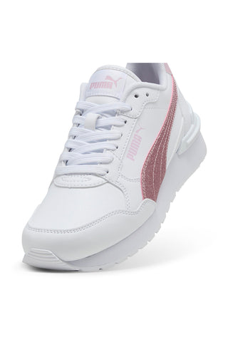 Sneakers Bianche e Rosa Puma ST Runner v4 SL Glitter Jr