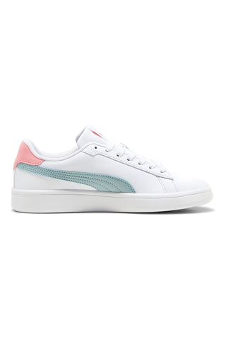 Sneakers Bianche e Azzurre Puma Smash 3.0 L Jr