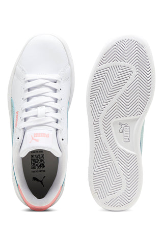 Sneakers Bianche e Azzurre Puma Smash 3.0 L Jr
